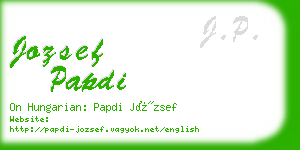 jozsef papdi business card